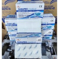 🌟 Combo 6 Hộp ( 300 cái ) Khẩu Trang y tế Nam Anh Famapro kháng khuẩn Cao Cấp MÀU TRẮNG