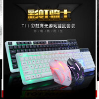 🔆 Combo Bàn phím giả cơ và Chuột chuyên game có đèn LED đổi màu T11 Limeide 🔆 PHỤ KIỆN SỐ