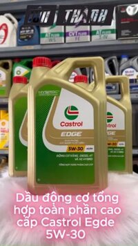 [ Combo bảo dưỡng ] 2 Bình nhớt động cơ Castrol Edge 5w30 (5 Lít) + Súc động cơ Castrol