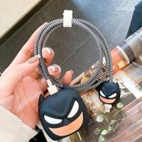 ** Combo bảo vệ cóc, cáp sạc và dây quấn Silicon Batman
