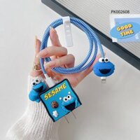 ** Combo bảo vệ cóc, cáp sạc và dây quấn Silicon Sesame
