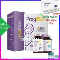 💜 Combo Bedipanten 100mg + Viên bổ PregEU  bà bầu  mẹ cho bé bú  dinh dưỡng cho mẹ,khỏe cho bé