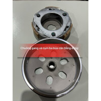 ( Combo ) Chuông đóng sơmi gang cân bằng động + Cụm ba càng xe Ab110 , Ab125