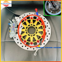 ⭐ [ Combo Ex150/155 ] Heo 4Pis Nisin ( Lỗ Trụ 6-8 ) + Đĩa King Drag + Dây dầu Hel + Pát CNC >>> Đi size đĩa 267mm