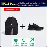 [ Combo giảm giá 03 ] Balo và giày chạy bộ Adidas Chính hãng giày chạy DURAMO 9 Nam full Đen êm nhẹ bền bỉ thoáng khí EG