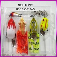 🐬 Combo Hộp 5 Mồi giả câu cá lóc siêu nhạy cá - chuyện trị rô phi, lóc, chuối, sộp, thiểu, cá chim 🐬