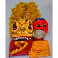 ** Combo múa lân cho bé từ 5-8 tuổi gồm đầu lân - đầu địa -trống kèm dùi- quần áo địa- quần lân.