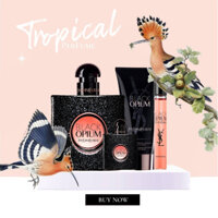 [𝕥𝕣𝕠𝕡𝕚𝕔𝕒𝕝] Combo nước hoa Black Opium 30ml + Lotion 50ml + Mini 7.5ml + Ống 10ml ( tách set )