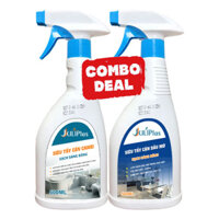 [ COMBO ] Siêu tẩy cặn canxi vòi sen inox nhà tắm và tẩy dầu mỡ nhà bếp Juliplus, chất tẩy rửa tốt