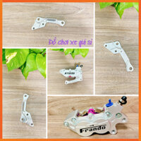 [ Combo Sirius ] Heo 4Pis Frando + Pát CNC Đi size Đĩa 260/267mm ( Xài ốc bắt heo 8li25 ) (Heo Trắng Pát Trắng )