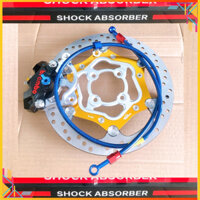 [ Combo TẶNG 2 ỐC SALAYA ] Lăp trước Ex135 / Heo 2pis Bremb@ + Đĩa Oversize + Dây dầu Morin + Pát CNC / Size đĩa 260mm