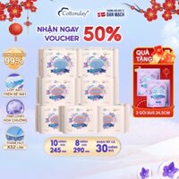 [ Combo Tiện Lợi ] 5 Bịch Băng Vệ Sinh Ban Ngày và 2 Bịch Ban Đêm Cottonday Thoáng Khí Siêu Mỏng Thấm Hút An Toàn Cho Da