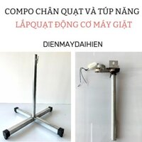 [ COMPO ] Chân quạt và túp năng lắp cho động cơ máy giặt .  Mẫu 4 Chân Hộp Và 3 Chân Đen