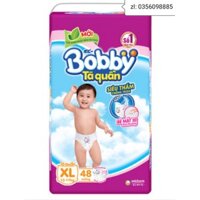 [ Cộng 8 miếng] Bỉm Bobby quần M60 L54 XL48 xxl44