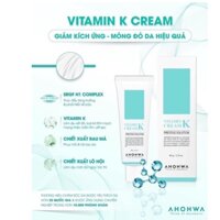 [ CÔNG TY] Vitamin K Cream: Kem giảm mỏng đỏ, giãn mao mạch & phục hồi da ahohwa