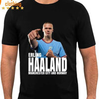 [ CỰC HOT ] Áo phông bóng đá Erling Haaland Manchester City - Áo thun unisex in hình Erling Haaland Na Uy cực chất