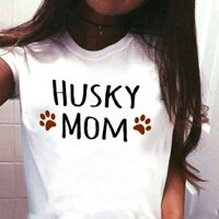 [ CUTE ] Áo phông unisex Husky - Áo thun in hình chó Husky MOM