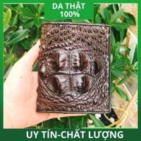 [ DA CAO CẤP ] Ví Da Nam Cá Sấu Cao Cấp Dáng Đứng 2 Mặt