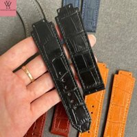 ( DA THẬT ) Dây Đồng Hồ HUBLOT Dập Vân Cá Sấu Size Mặt 34mm 38mm 42mm Màu Xanh Có Bảo Hành Tặng Kèm Dụng Cụ Thay