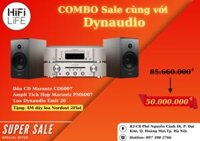 " Đại Tiệc Dynaudio " COMBO Đầu CD Marantz CD6007, Ampli Tích Hợp Marantz PM6007, Loa Dynaudio Emit 20 ( Tặng 4M dây Nordost 2Flat )