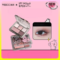 💯 Đảm bảo giá thấp nhất 💯VEECCI Bảng Phấn Tạo khối/ Pink Rabbit ip Bảng phấn mắt mờ năm màu Ngọc trai hồng 5.2g