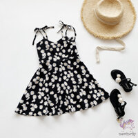🍭 Đầm hai dây hoa nhí daisy cut hở lưng siêu sexy, mát mẻ.