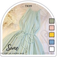[𝐒𝐔𝐍𝐄] Đầm maxi đi biển, dạo phố cột eo cực xinh 5 màu - TK09