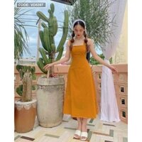 🌺 ĐẦM MAxi NƠ LƯNG VÀNG - VD5397