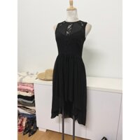 [ ĐẦM THANH LÝ ] ĐẦM ĐEN SÁT NÁCH HOẠ TIẾT REN PHỐI VOAN / VÁY ĐUÔI TÔM 2HAND / ĐẦM THIẾT KẾ SECONDHAND / TIỆM ĐỒ TALY