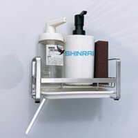 ( Dán Tường - Để Bàn ) Khay Kệ Đựng Đồ Rửa Chén , Chai Dầu Rửa Bát INOX SUS304 Xước Mờ SHINRAI