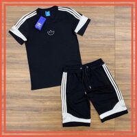 | ĐẲNG CẤP | CHẤT |_ BỘ QUẦN ÁO NAM CỘC TAY VÂN HOA MÀU ĐEN TRẮNG --