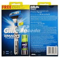 🇻🇳 Dao cạo râu Gillette Mach 3 Tubo 3D cao cấp + bọt cạo râu gillette 70g (1cán+2 lưỡi)