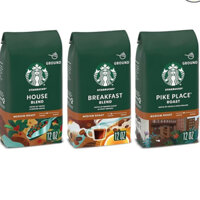( DATE 03/2025 ) Cà Phê Starbucks Rang Xay Sẵn 100% Arabica Starbucks Medium Roast Ground Coffee 340g
