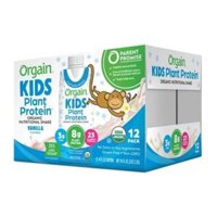 [ Date 06/2025 ] Thùng 12 Sữa Tươi Hữu Cơ Orgain Kids PLANT Protein 237ml x 12 - Vị Vani