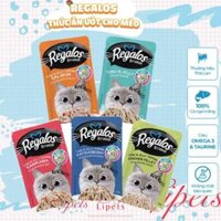 [ date 17/10/2024 ] thức ăn ướt Regalos cho mèo- pate cho mèo mọi độ tuổi hàng Thái Lan, gói 70g