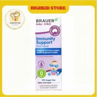 ( DATE 2026) Siro Brauer Immunity Úc tăng sức đề kháng cho trẻ từ sơ sình đến 12 tuổi