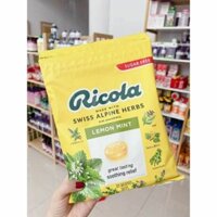 [ Date 2027] Kẹo ngậm ho thảo mộc không đường Ricola Lemon Mint sugar free