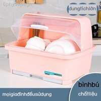 ☾ (Date mới)6phy0spbgnHộp lưu trữ bộ đồ ăn nhà bếp tủ nhựa cỡ lớn ngăn kéo kiểu thoát nước giá bát đĩa gia đình đa chức