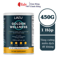 [ Date T11/25 ] Sữa non kết hợp mật ong Manuka cao cấp LAZU GOLDEN WELLESS nhập khẩu New Zealand hộp 450g