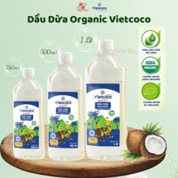 [ Dầu dừa Vietcoco ] Dầu dừa tinh khiết ép lạnh hữu cơ nguyên chất dưỡng ẩm & skincare, dưỡng tóc