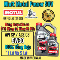 ( Dầu nhớt ô tô  )  Motul Power SUV 5W30 - Dành cho máy xăng và dầu (5 Lít) Và ( 1 Lít ) tổng hợp >>>>>>>