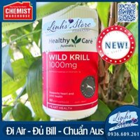 🦐 Dầu nhuyễn thể Healthy Care Wild Krill Oil 1000mg - 60 viên 💙 Chemist Warehouse - Úc