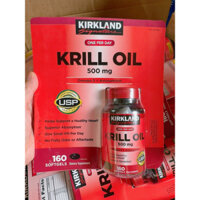 🦐🦐🦐 Dầu nhuyễn thể tôm Omega 3 Krill Oil 500mg - hộp 160v - Hàng chuẩn Mỹ