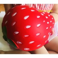 ( dautay) SQUISHY 1/2 QuẢ DÂU TÂY TO KHỔNG LỒ (THV )
