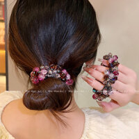 ✨ ✨ Dây buộc tóc pha lê cho phụ nữ, dây buộc tóc đuôi ngựa, phụ kiện tóc