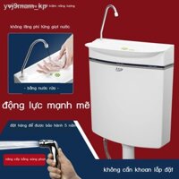 ♧ ☑❁■Dày Chậu Rửa Hộ Gia Đình Nước Vệ Sinh Ngồi xổm Vệ Sinh Xả Nước Với Súng Xịt Giá Rẻ Đấm Điều Áp Khô Vệ Sinh