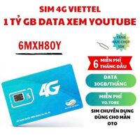 ( DEAL SALE 50% ) Sim 4G Viettel 1 Năm DATA KHÔNG GIỚI HẠN 6MXH80Y - 12MXH80Y Lướt Wed Thả Ga