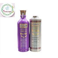 [ DEAL SỐC ] Phục Hồi Hấp Tóc Keratin NaNo Complex Thơm Cafe 1000ml Phục Hồi Tóc Nát Trẻ Ngọn Hư Tổn Nặng