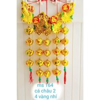 [ Decor Tết ] Set 5 dây treo cá phun châu vàng nhí dùng trang trí cây mai, đào, quất, trang trí nhà cửa ngày Tết