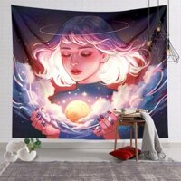 💖 DecorZ 💖 [ĐẸP - SẴN - Tặng móc treo] Tranh vải treo tường Decor phong cách cô gái mới